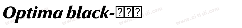 Optima black字体转换 Optima black字体转换